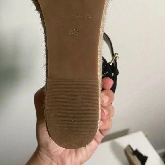 Boden Black Wedge Espadrille Sandal - Picture 9 of 10